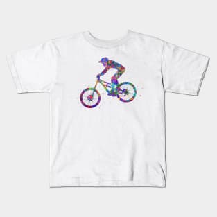 Downhill mountain biker Kids T-Shirt